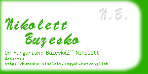 nikolett buzesko business card